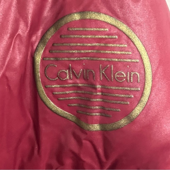 Calvin Klein Puffer Jacket Women's Sm Premium Down Packable Quilted Red Full Zip - Picture 13 of 14